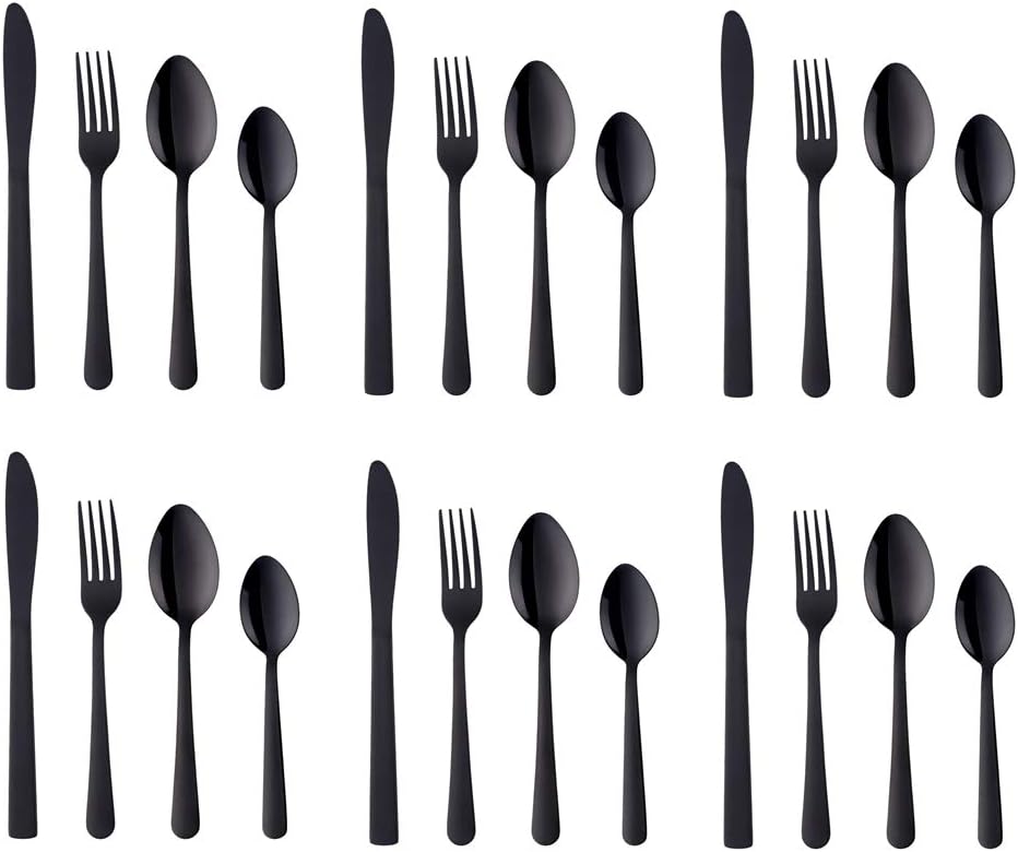 BuyGo Rainbow Silverware Set Flatware Set Stainless Steel Colorful Dinnerware Set 16-Piece Multicolor Cutlery Set, Service for 4