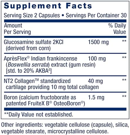 Life Extension ArthroMax® Advanced NT2 Collagen™ & AprèsFlex®, glucosamine sulfate, Boswellia (Indian Frankincense), Joint Health, Mobility