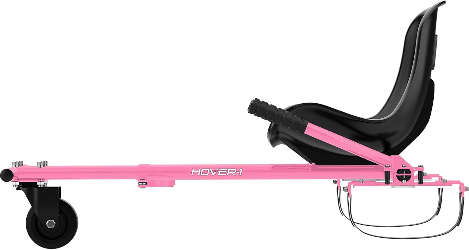 Hover-1 Buggy Hoverboard Attachment - Compatible with Most 6.5" & 8" Electric Hoverboards, Hand-Operated Rear Wheel Control, Adjustable Frame & Straps