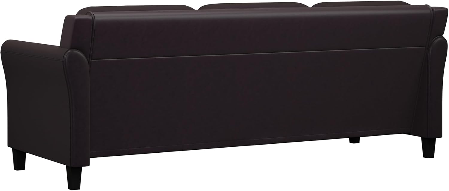 Studio Living Harrington 57.9" Loveseat, Transitional Modern, Pocket Coil Comfort, Easy Assembly, Microfiber Fabric, Dark Grey
