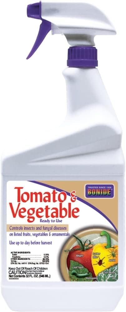 Bonide Tomato & Vegetable 3 In 1 Multiple Insects Rtu Pyrethrins 32 Oz3