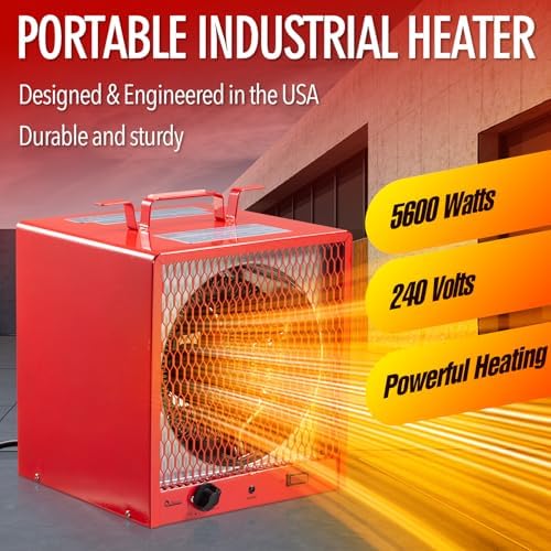DR. INFRARED HEATER DR-910F 10,000-Watt 240V Heavy-Duty Hardwired Shop Garage Heater Wall/Ceiling Mounted with Remote Controlled Thermostat