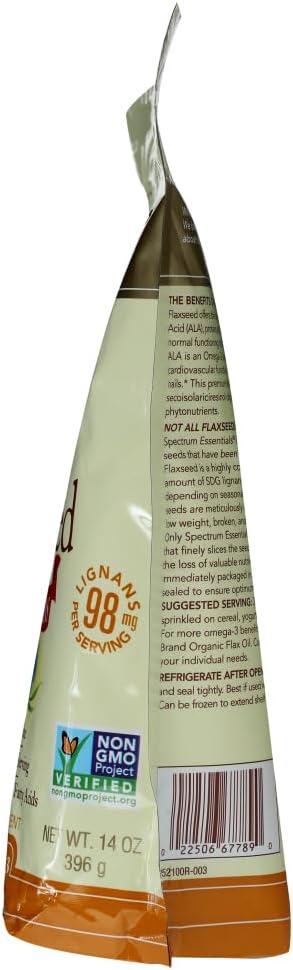 Spectrum Essentials - Organic Ground Premium Flaxseed - 14 oz (pack of 2)