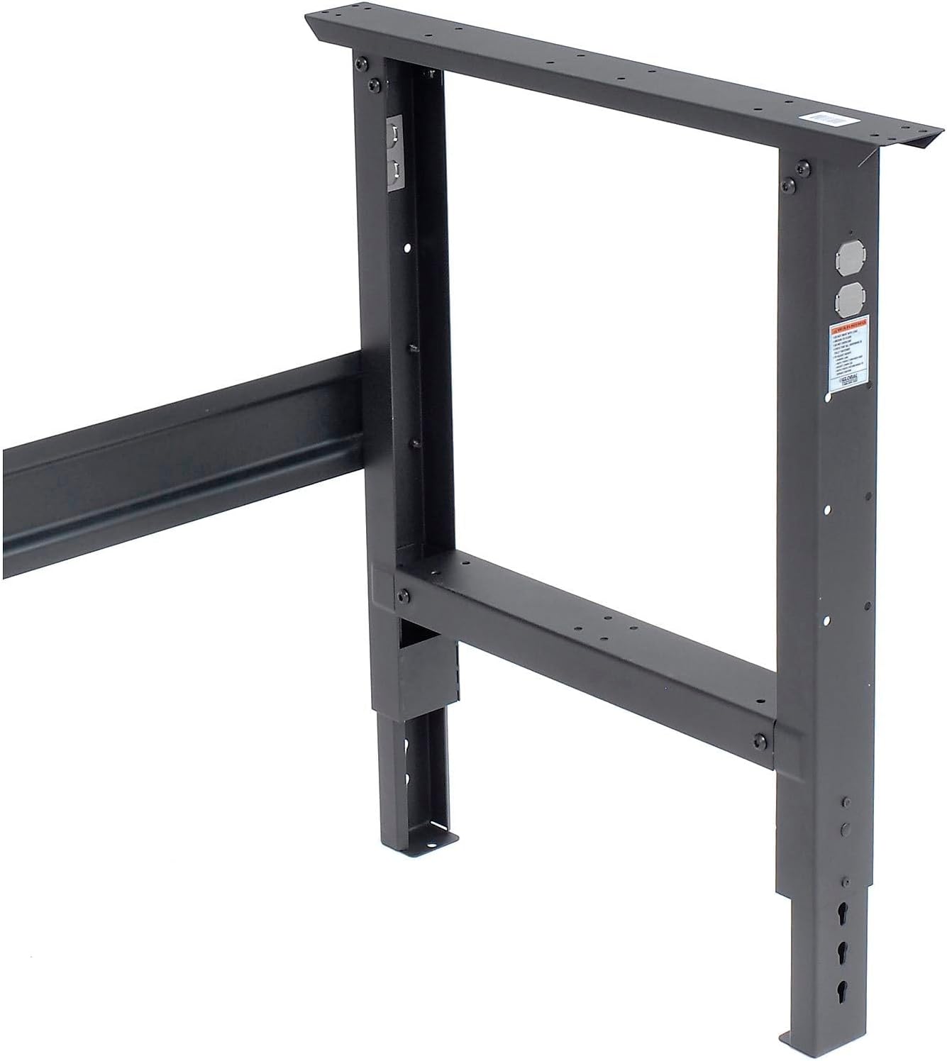 Global Industrial Adjustable Height Workbench C-Channel Leg, 60" W x 30" D