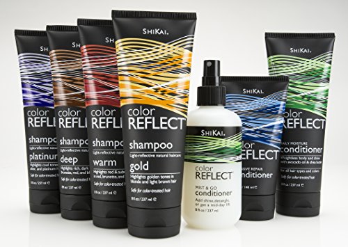 Shikai Color Reflect Platinum Shampoo (8oz, Pack of 2) | Highlights Cool Tones in Blonde, Gray & Platinum Hair | Gentle Cleanser Leaves Hair Shiny