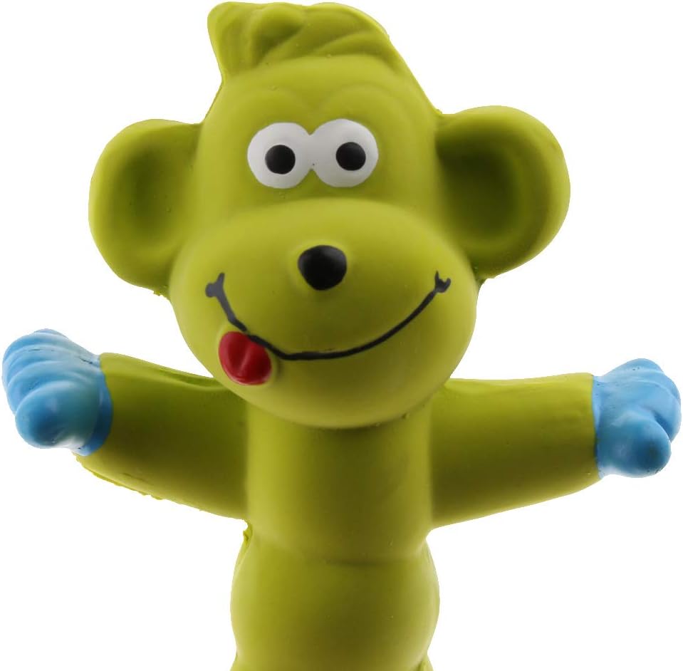 Baosity Monkey Shaped Rubber Squeaky Chew Play Squeak Gift