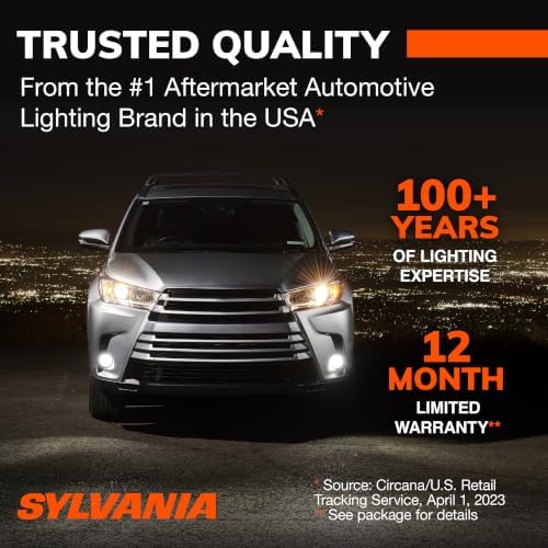 SYLVANIA - 168 SilverStar Mini Bulb - Brighter and Whiter Light, Ideal for Interior Lighting, Center High Mount Stop Light (CHMSL)