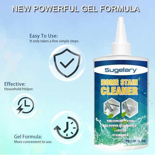 Sugelary Mold Stain Cleaner, 5 fl oz Mold Stain Cleaner Gel for Washing Machine, Home Stain Cleaning Gel for Fridge, Tile, Grout