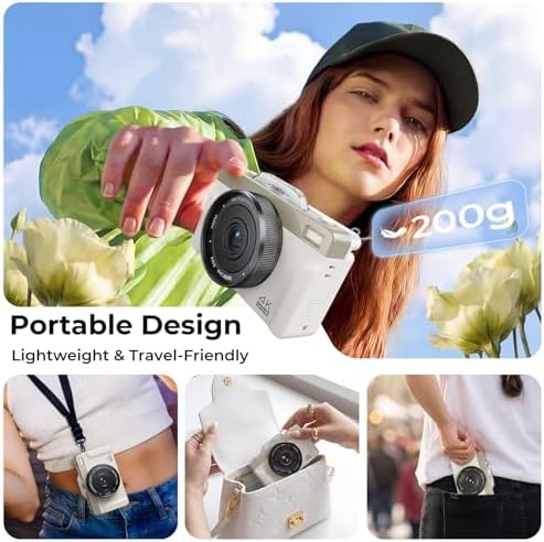 4K Digital Camera for Photography, 2026 Latest 64MP Autofocus WiFi Vlogging Camera for YouTube