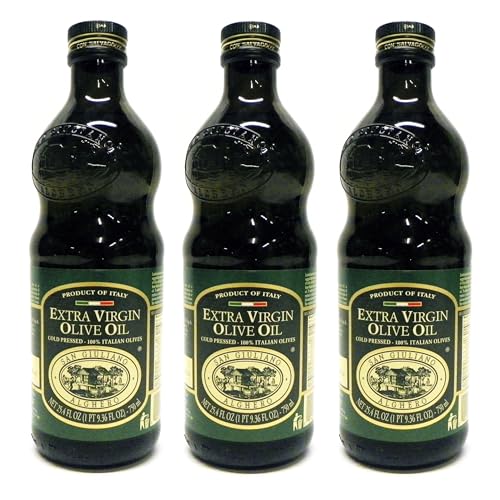 Polyphenol Rich Extra Virgin Olive Oil by San Giuliano, Pure 100% Italian EVOO from Italy, Cold Pressed for Everyday Cooking, Non-GMO Certified, Sustainably Farmed, 750 ML Bottle