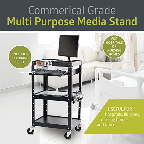 Pearington AV Presentation Cart Stand for Video Projector, TV, Laptop Computers, Printers