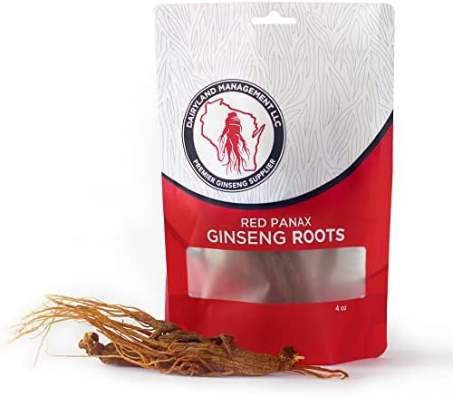 Dairyland Management LLC Red Panax Ginseng Root - 4 oz Pack of Korean Panax Ginseng Root - Authentic Panax Ginseng - Non-GMO