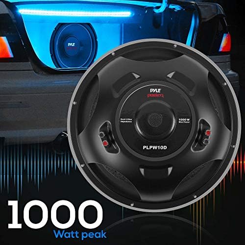 Pyle 8" Car Subwoofer Speaker - 800 Watt Dual 4 Ohm Voice Coil, Treated Foam Surround, Non-Pressed Paper Cone, 60oz Magnet - Powerful Vehicle Audio Bass Woofer for Car Stereo Systems - PLPW8D (Black)