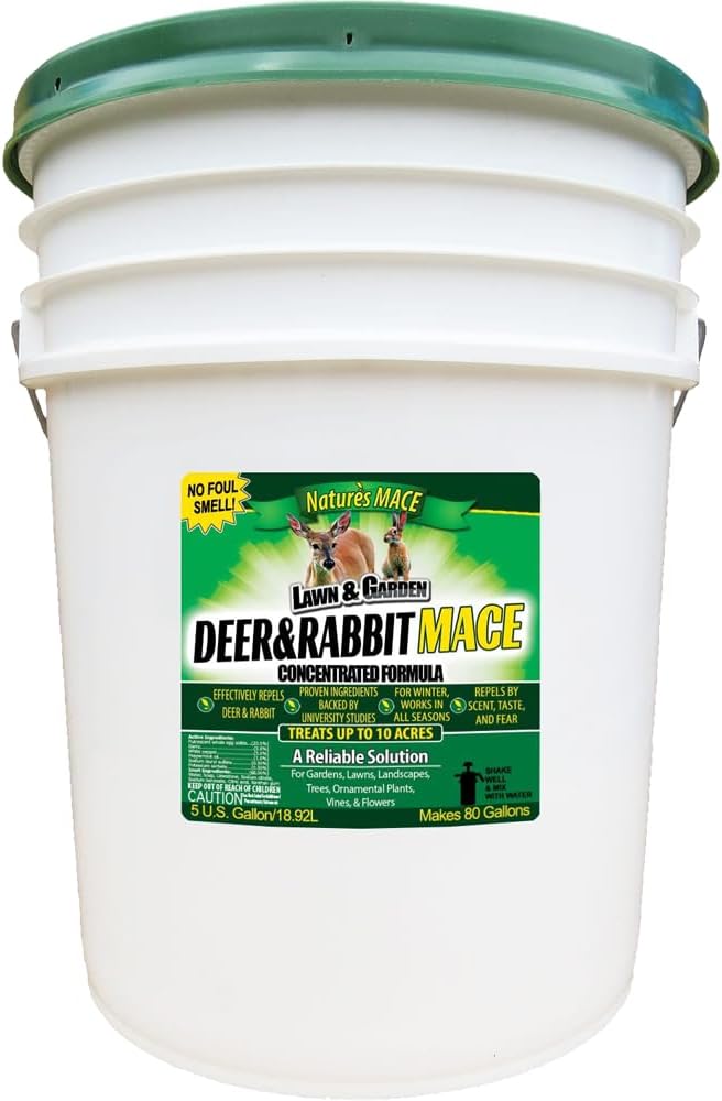 Nature's MACE Deer & Rabbit Repellent 40 oz Concentrate | Deer Repellent Spray for Plants, Lawns, Flowers & Gardens, Plant Safe, Protect Plants Fast, All-Season Protection.