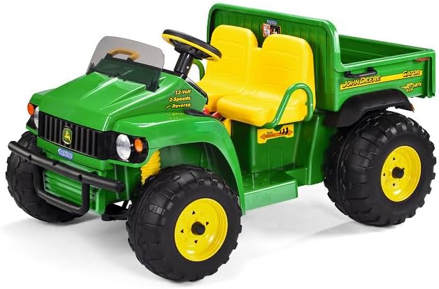 Peg Perego John Deere Gator HPX Rear Wheels Black Unfinished (3 x 3. inches /1 x 0 mm