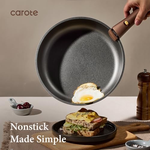 CAROTE 21pcs Pots and Pans Set, Nonstick Cookware Set Detachable Handle, Induction Kitchen Cookware Sets Non Stick with Removable Handle