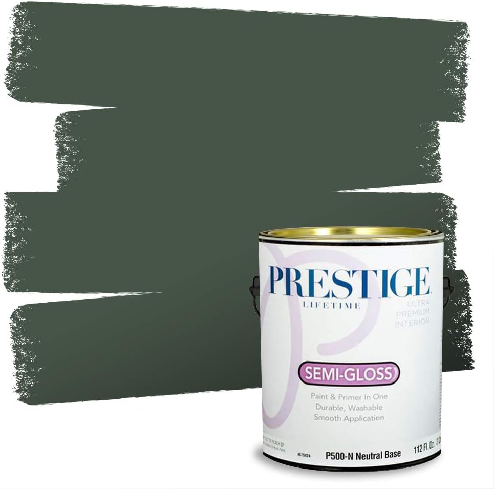 PRESTIGE Paints Exterior Paint and Primer In One, 1-Gallon, Flat, Comparable Match of Sherwin Williams* Coastal Plain*
