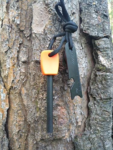 FOSTAR Ferrocerium Alloy Rod Fire Starter, 5/16 Inch Thick Waterproof Fire Steel, Bushcraft Ferro Rod with Easy Grip Handle