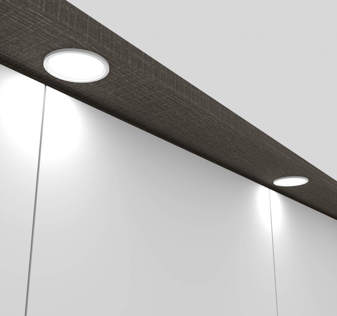 Bestar Cielo Full Murphy Bed with 2 Closet Organizers (119W) in Bark Gray and White, Sleeping Arrangement for Multipurpose Room | 2 Closet Organizers