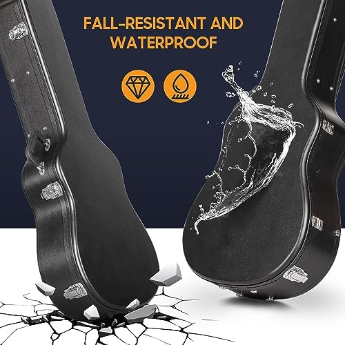CAHAYA Electric Guitar Bag Gig Bag 6mm Padding Padded Backpack with Reflective Bands Soft Guitar Case Black CY0225