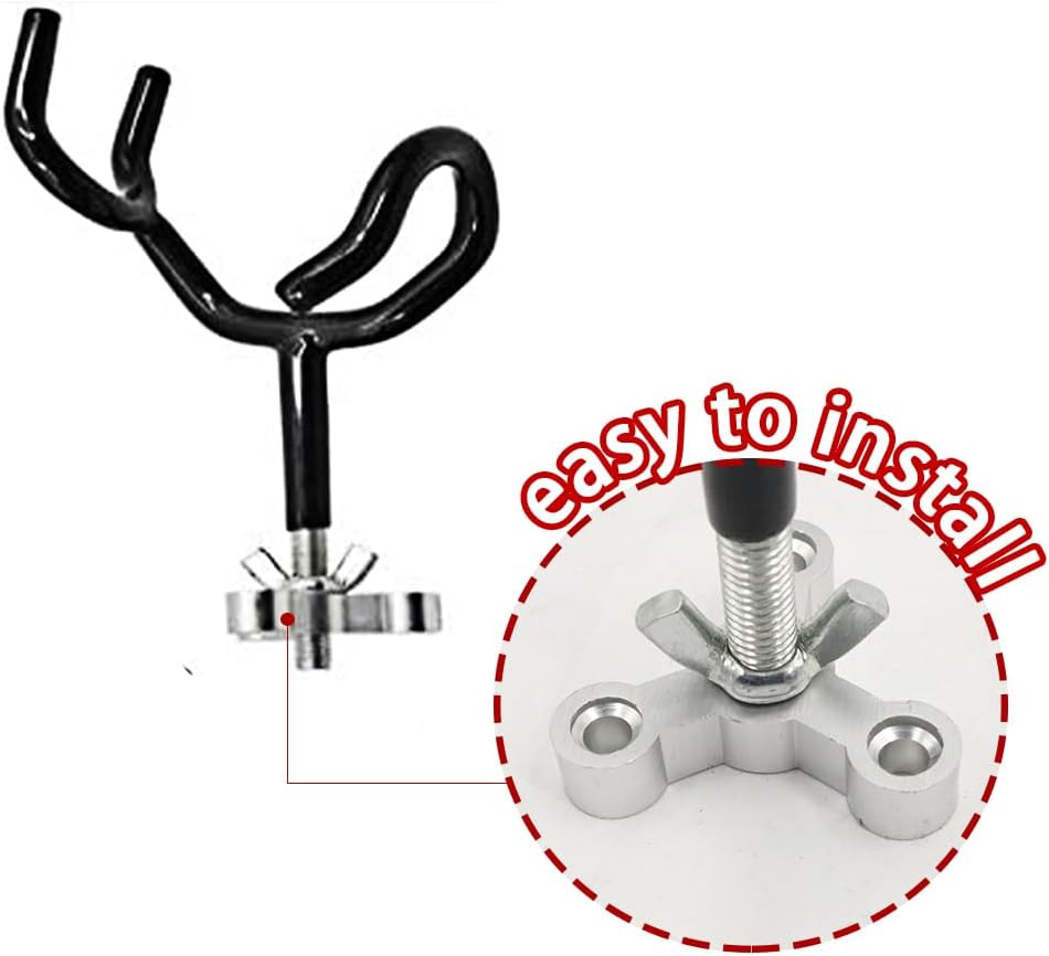 4PCS Sure Grip Steel 20 Degree Angle Rod Holder with Mounting Base Fishing Rod Holder for Boat, Ship, Yacht and More for Fishing Lovers