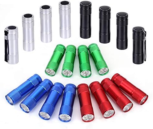 FASTPRO 20-Pack Aluminum 6-LED Flashlights Set with AAA Batteries Included | Mini Flashlights with Lanyard, Flashlights Bulk, Holiday Gifts