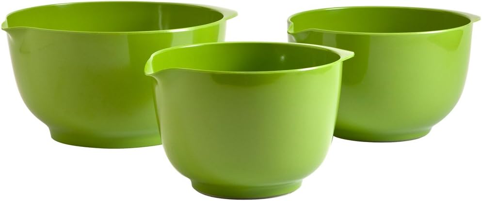 Hutzler Melamine Mixing Bowl Set: 2, 3 and 4 Liters, White (3234WH)