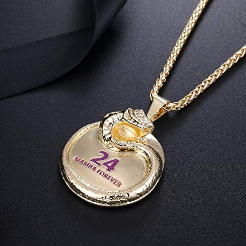 Black Mamba Memorial Pendant - Basketball Star Snake Necklace for Men & Women, Mamba Forever Tribute Jewelry