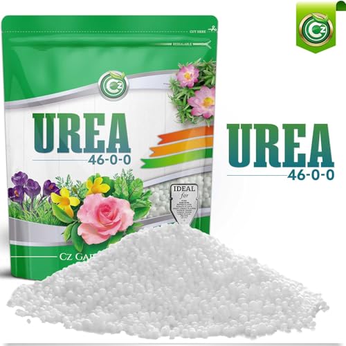 Urea Fertilizer 46-0-0 Made in USA - 5LB Plant Food for Indoor/Outdoor Flowers & Gardens - Promotes Lush Growth - Lettuce, Green Lawns, Fruit, Vegetables, Citrus Trees, Tie Dye Granules Prills