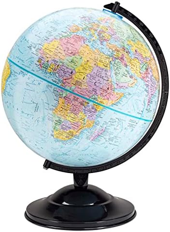 Replogle Globe - Educational Raised Political Relief & Mountains Ranges, Showcases Ocean Currents with 2023 Country Lines - Perfect for a Classroom