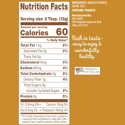 PB2 Powdered Peanut Butter Bundle - Original PB2 and Cocoa PB2 Peanut Butter Powder (Two 16oz Jars)
