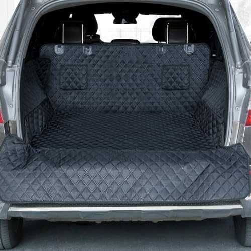 PETICON SUV Cargo Liner for Dogs, Trunk Cover with Bumper Flap Protector