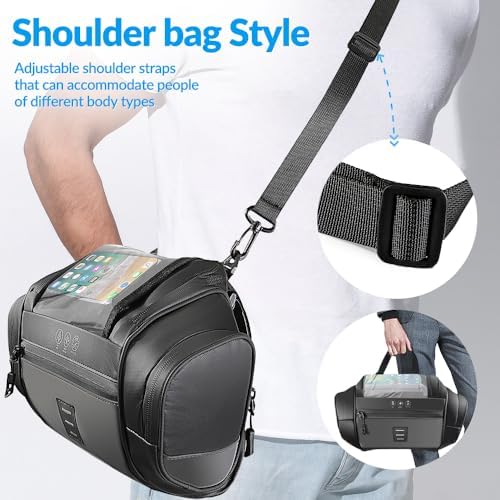 WOTOW Bike Handlebar Bag, Waterproof & with Sensitive Touch Screen, 3.5L