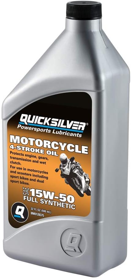 Quicksilver 20W-50 Full Synthetic Motorcycle Oil, 1 Quart