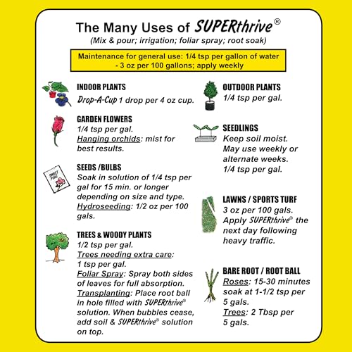 SUPERthrive 5 Gallon (1/Cs) | 0.5-0-0 formula with kelp extract. For indoor/outdoor plants, houseplants, trees. Reduces shock, even for large trees.
