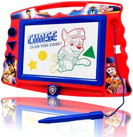 Lollipop PAW Patrol Magnetic Drawing Board with Stylus and 3 Stamps, for Girls or Boys (Pink)…