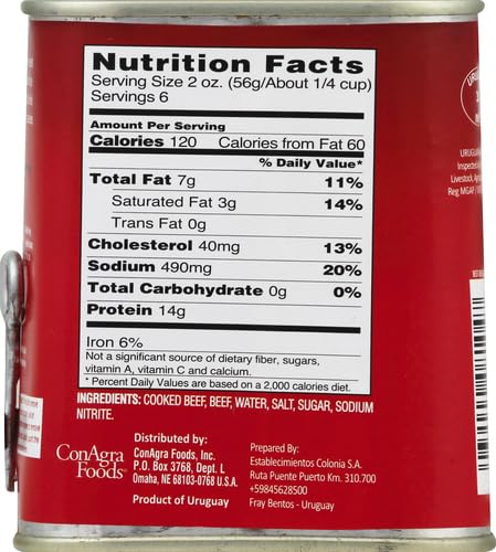 Libby's Corned Beef, Ready to Eat Canned Meat, 14g Protein Per Serving, 12 oz. Can