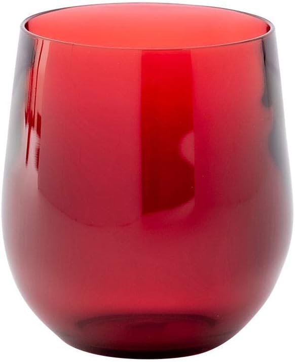 Caspari Acrylic 12oz Tumbler Glass in Cobalt - Set of 4