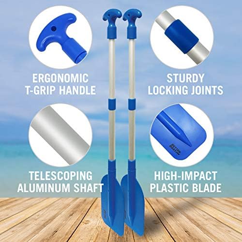 Boat Paddle Telescoping Plastic Collapsible Oar, Kayak, Jet Ski, Rafting