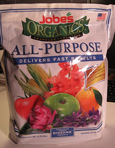 Jobes Organics, All Purpose Granular Fertilizer, 4-4-4 with Biozome Formula, 6 lbs.