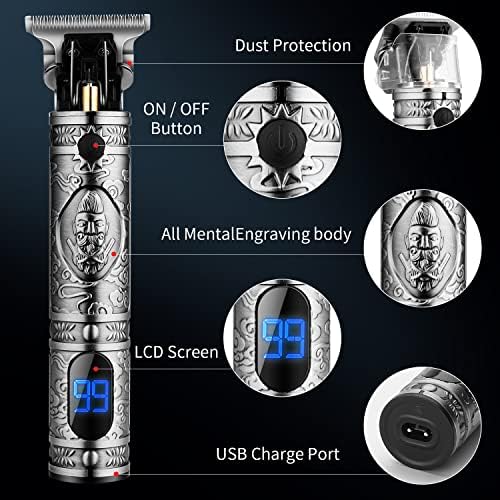 Suttik Hair Clippers for Men, Professional Hair & Beard Trimmer for Men, Mustache Trimmer T-Blade Hair Liner Edgers