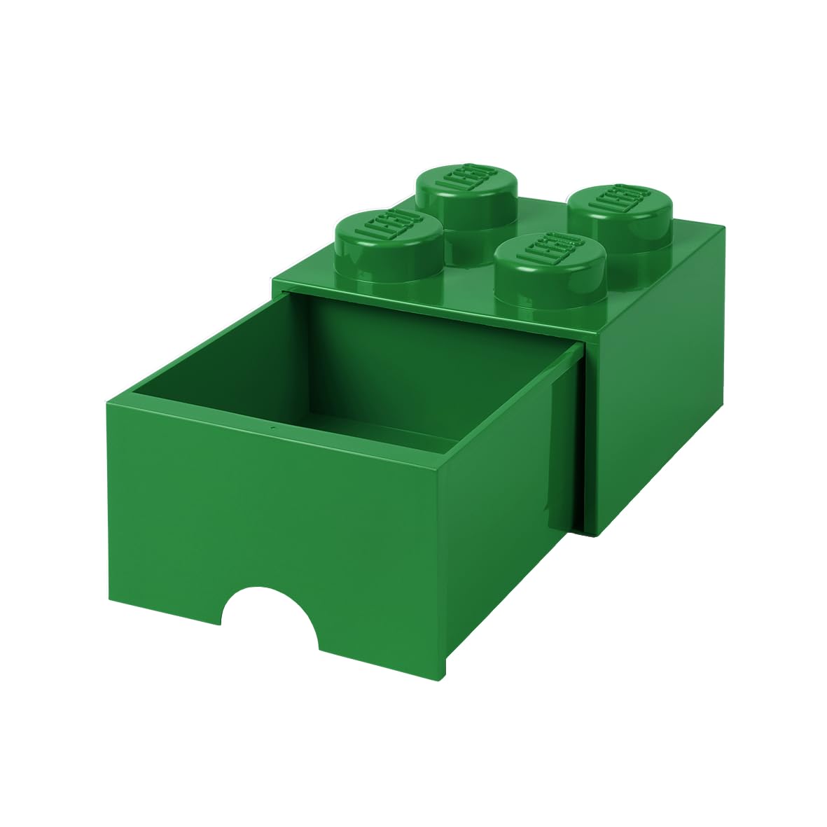 LEGO Brick Drawer, 4 Knobs, 1 Drawer, Stackable Storage Box, Black