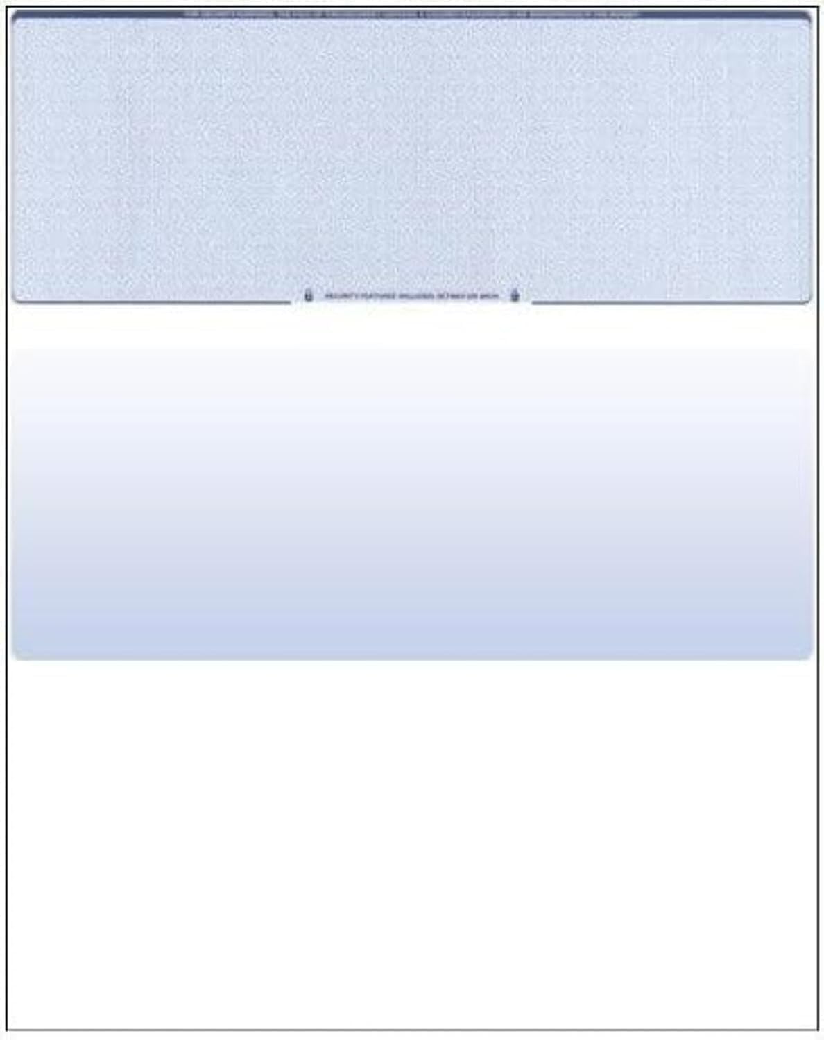 Compuchecks Blank Check Paper 500 Pack, Check on Top, QuickBooks Compatible | Blue Diamond High Security Computer Business Checks, Voucher on Bottom, 8.5x11, Works with Laser & Inkjet Printers, USA Made