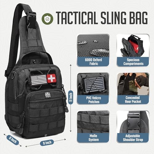 Monterra Survival Kit, 250 Pcs, Emergency Gear and Supplies, First Aid, Bug Out Go Bag, EDC, Molle System Backpack, Hiking, Camping