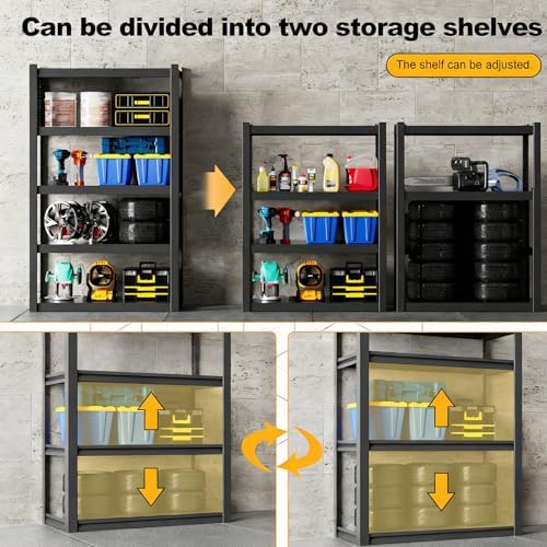 Work Bench with Pegboard,Heavy Duty 3000lbs Capacity Workbench Adjustable Shelves,Work Table for Garage Warehouse47.2 H*47.09" W*19" D