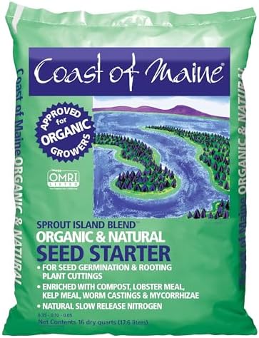 Coast of Maine (8qt) Sprout Island Blend, Organic & Natural Seed Starter for Seed Germination & Root Plant Cuttings