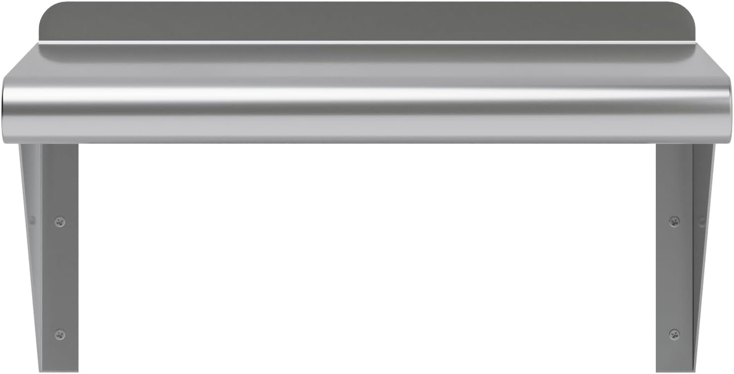 AmGood 24" Long X 18" Deep Stainless Steel Wall Shelf | NSF Certified | Appliance & Equipment Metal Shelving | Kitchen, Restaurant, Garage, Laundry, Utility Room