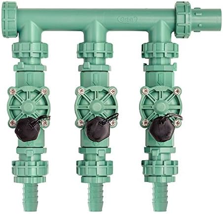 Orbit 91207 3-Valve Preassembled Sprinkler Manifold for Poly Pipe