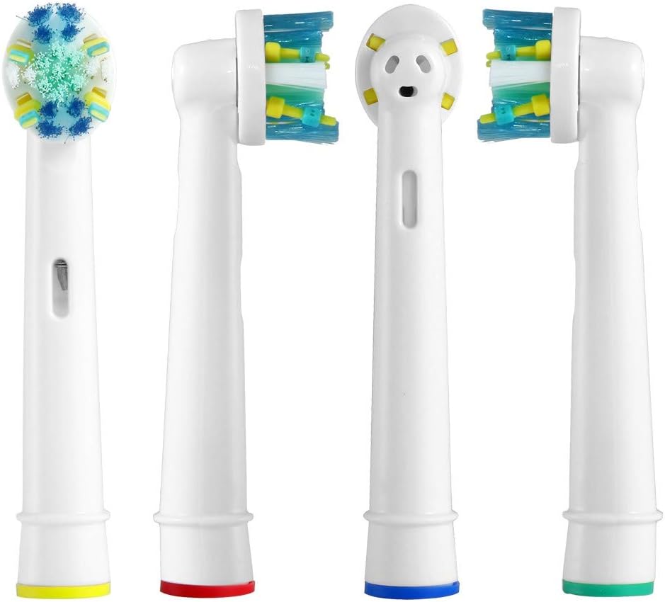 Replacement Brush Heads Compatible with Oral-B-Braun– Floss Action - Pack of 4 Generic Electric Toothbrush Replacement Heads