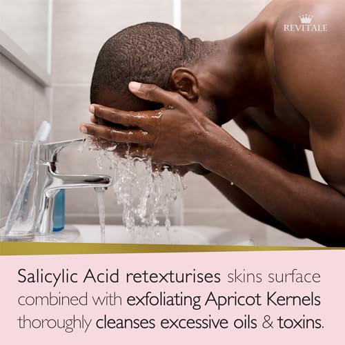 REVITALE Advanced BHA Salicylic Acid Scrub Soap – Exfoliating Bar for Face & Body, Deep Pore Cleanser, Anti-Blemish, Skin Softening